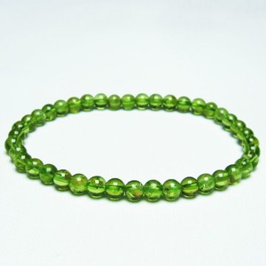 ペリドット ブレスレット 5mm ペリドート 一点物 カンラン石 Peridot Bracelet メール便可 [M便 1/10] 111-21876