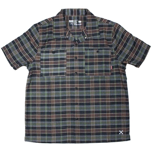 WORK SHIRTS SS -P.Check- グレー サイズM [OL-108PC-018]