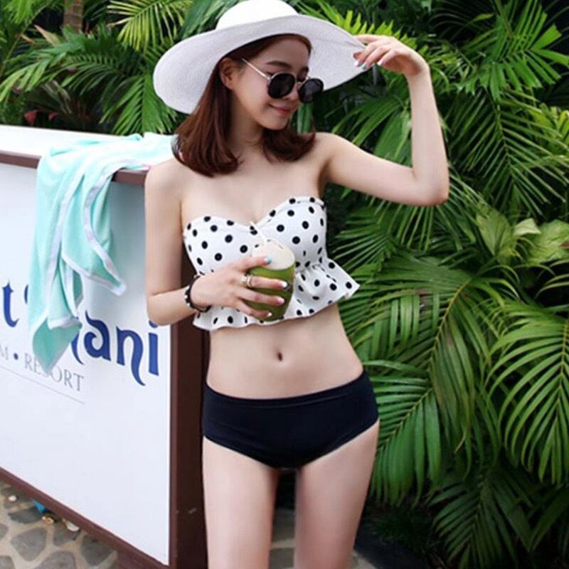 送料無料 予約商品 029 水着 ビキニ レディース ママ水着 体型カバー 可愛い お揃い 双子コーデ 水玉 Selectshop Aya