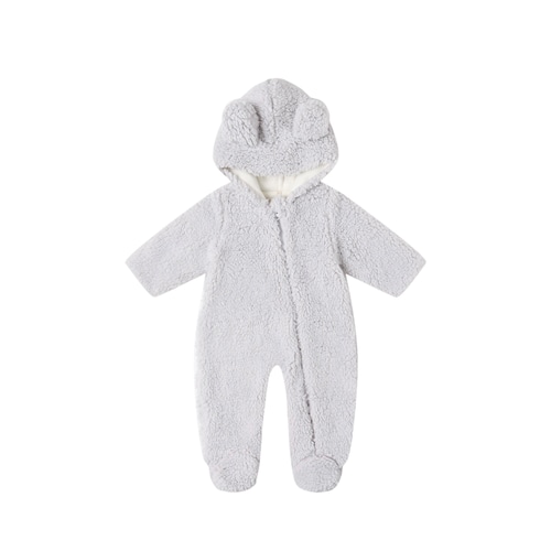 Quincy Mae(クインシーメイ)/ 25aw BEAR JUMPSUIT / FOREST / 12-18M
