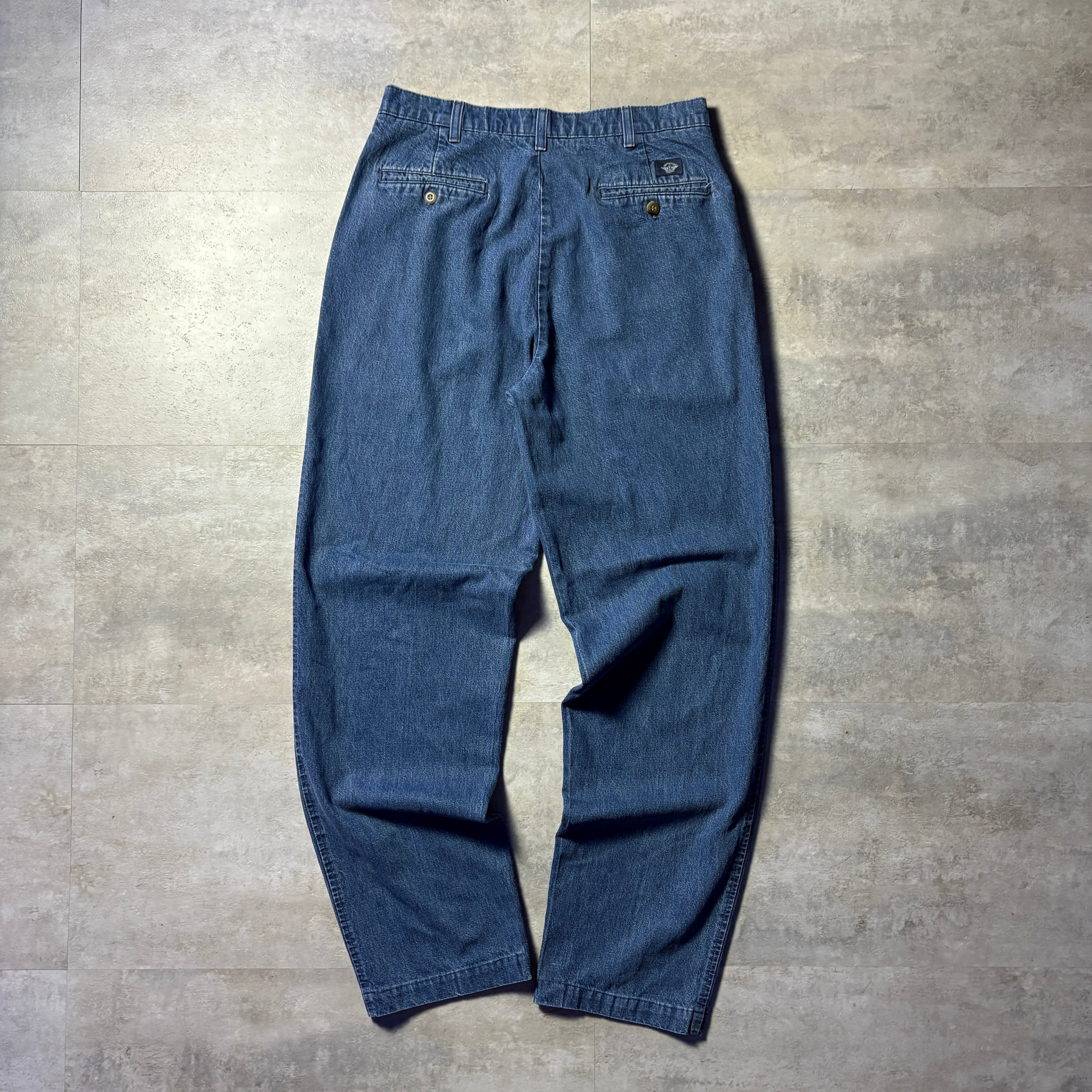 90s US規格 DOCKERS Khakis デニムスラックス ツータック 32×34