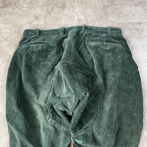 30-40s ジョッパーズ 太畝コーデュロイ モスグリーン パンツ W35 詳細写真11