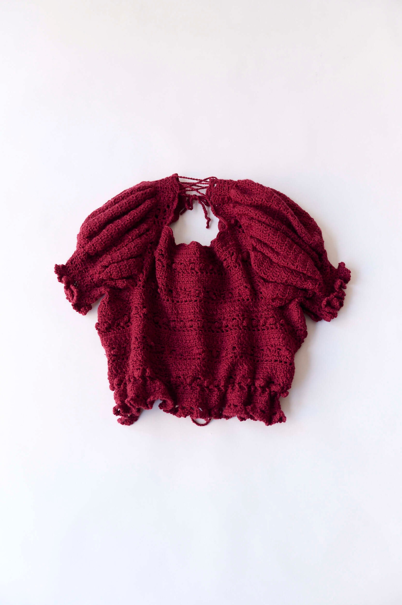 Crochet rose sweater