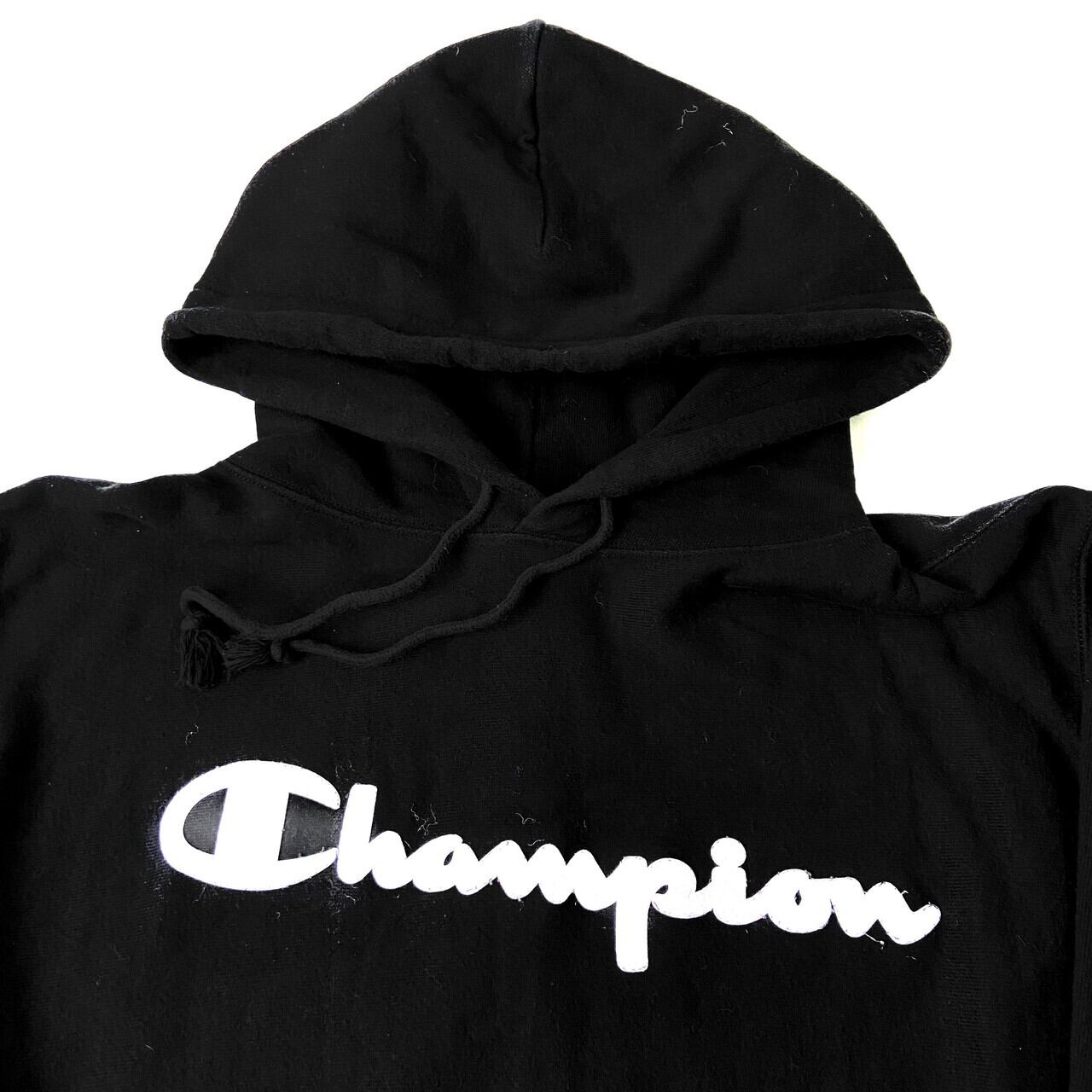 Champion REVERSE WEAVE ロゴ刺繍 黒 ビッグサイズ