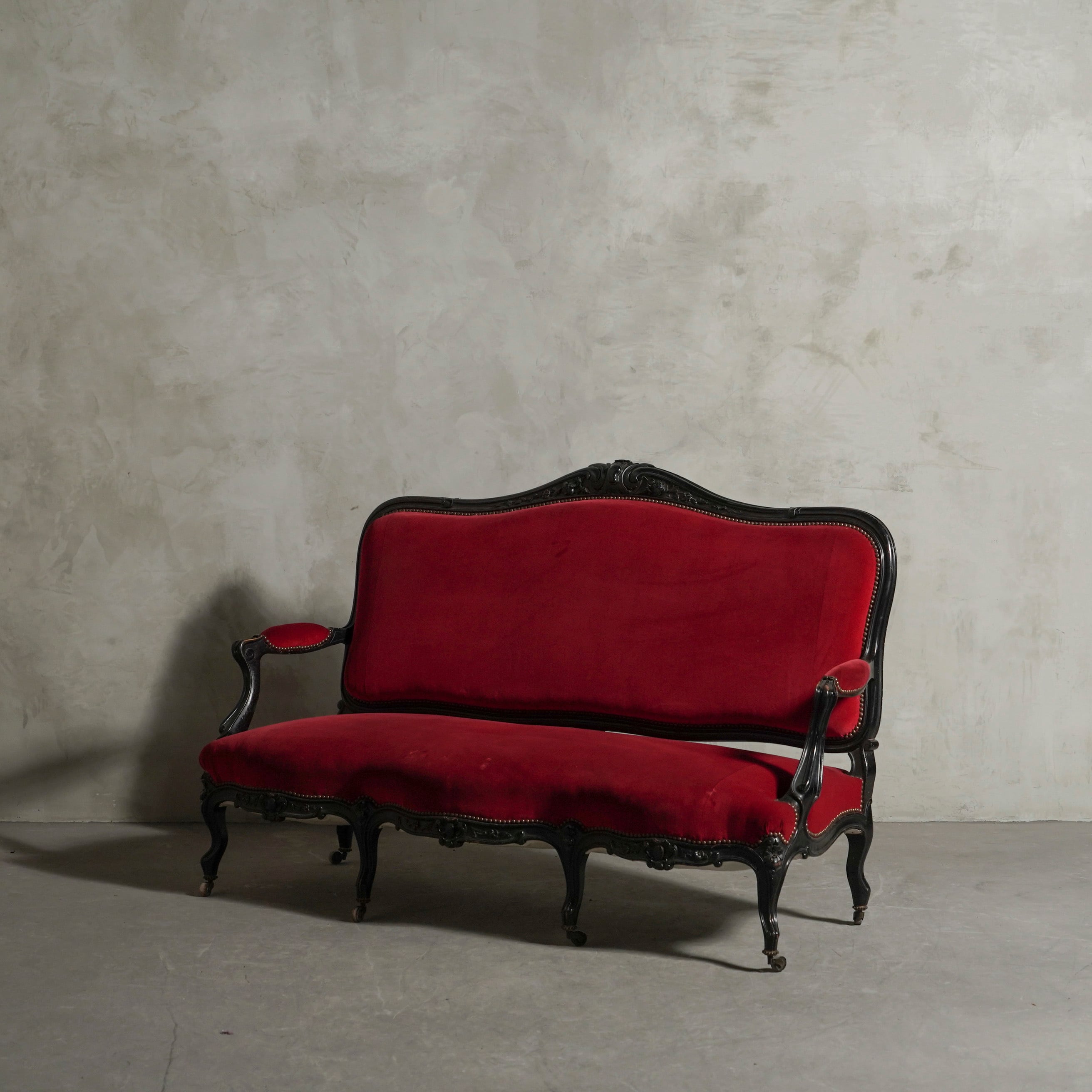 ソファ/ナポレオン3世様式/3シーターソファー/サロンソファー/フレンチアンティーク/空間装飾/ディスプレイ