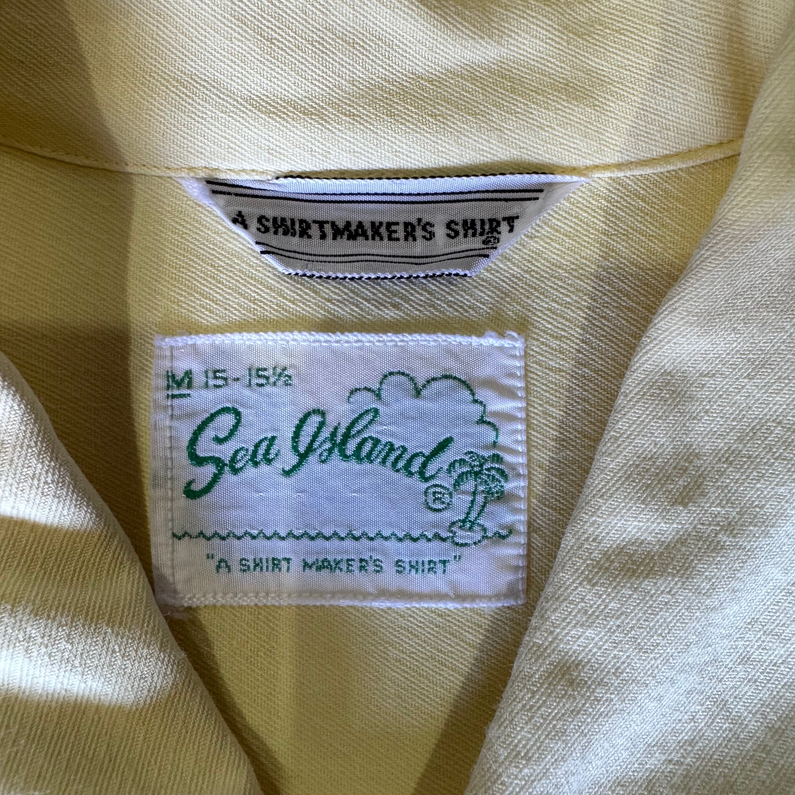 50s Sea Island レーヨンシャツ 解禁 イエロー M | 古着屋 savvy