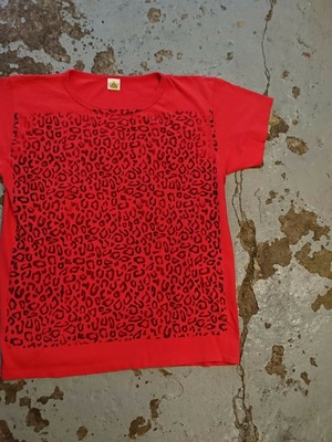 FILTH MART "LEOPARD PRINT TEE" Red Color
