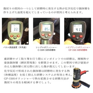 GP-150S 1年保証付き 電動ハイブリットポリッシャー 単品 専用コンパウンド プレゼント コンパクトツール ランダム GP150S P-150GP