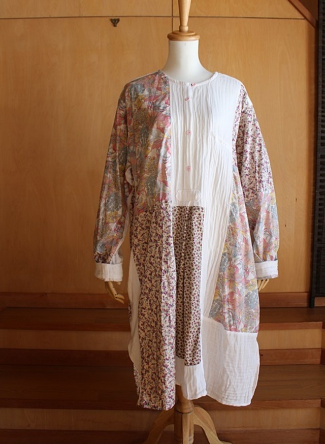 SAYOCAFEパッチワークの大人かわいいワンピース | 衣工房SAYOCAFE 