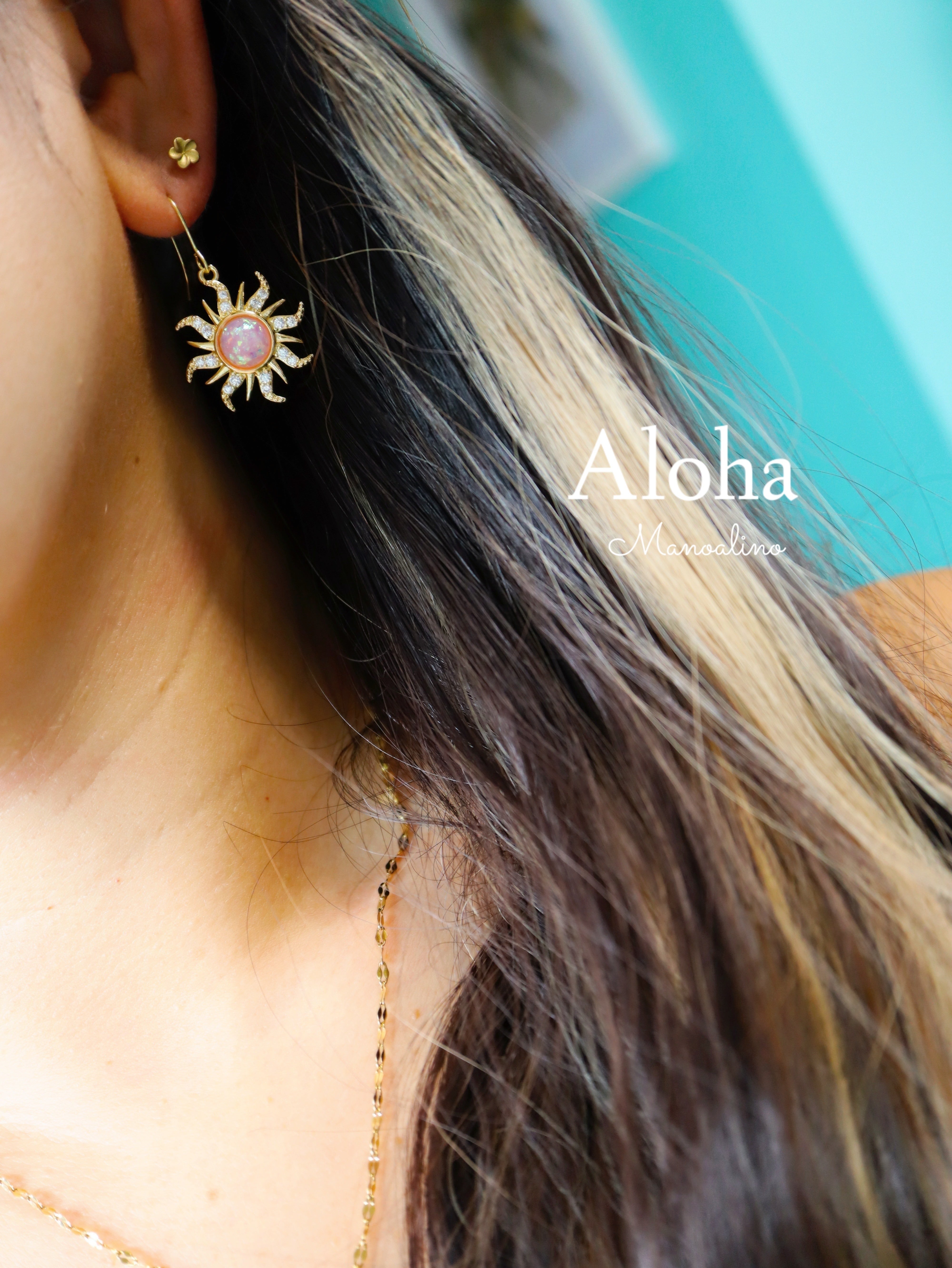 lā Sun earrings(太陽ピアス、イヤリング) | Manoalino