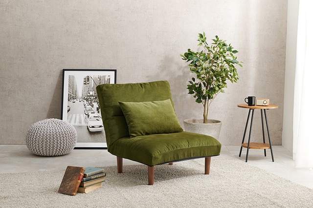 ワイド座面 リクライニングソファ