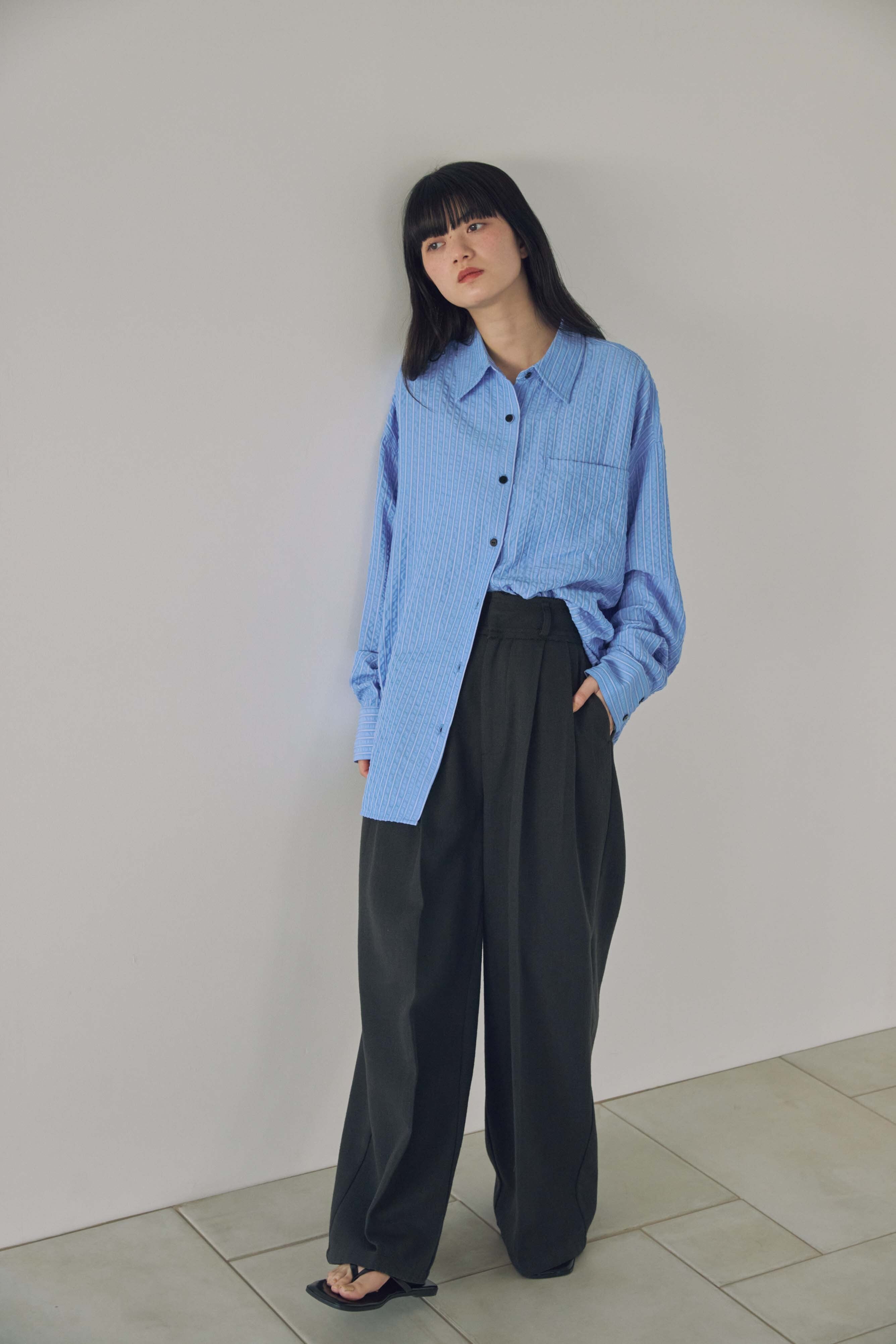 トップス dium. Stripe Design Shirt DU260506 Stripe Design Shirt【set up可】【6月下旬一部予約商品
