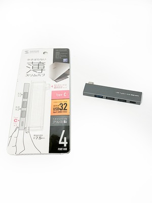 サンワサプライ スリムハブ USB-3TCH21SN Type-Cコネクタ搭載 USB 5Gbps USB2.0 動作確認済