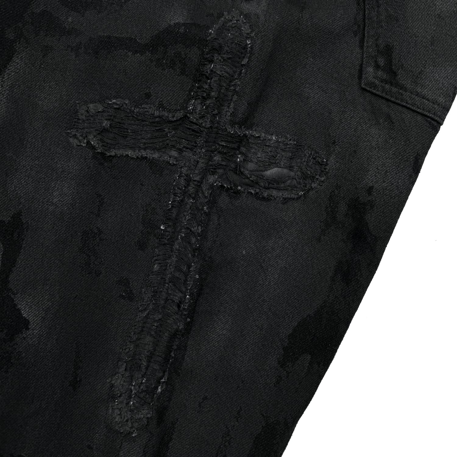 LAST NEST / Coating Denim Flare Pants | HOLICK