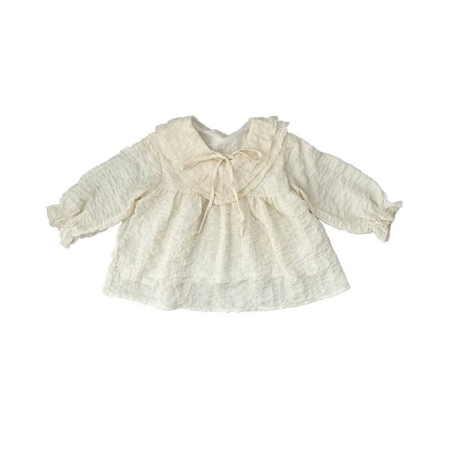 【取寄】くしゅくしゅフリルリボンのハイセンスなガーリーブラウス