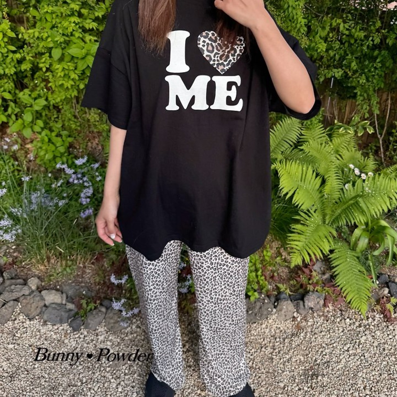 [Bunny Powder] (Feature) Leopard Heart Tee (adult) / [버니파우더] (기획)호피하트티 (adult)