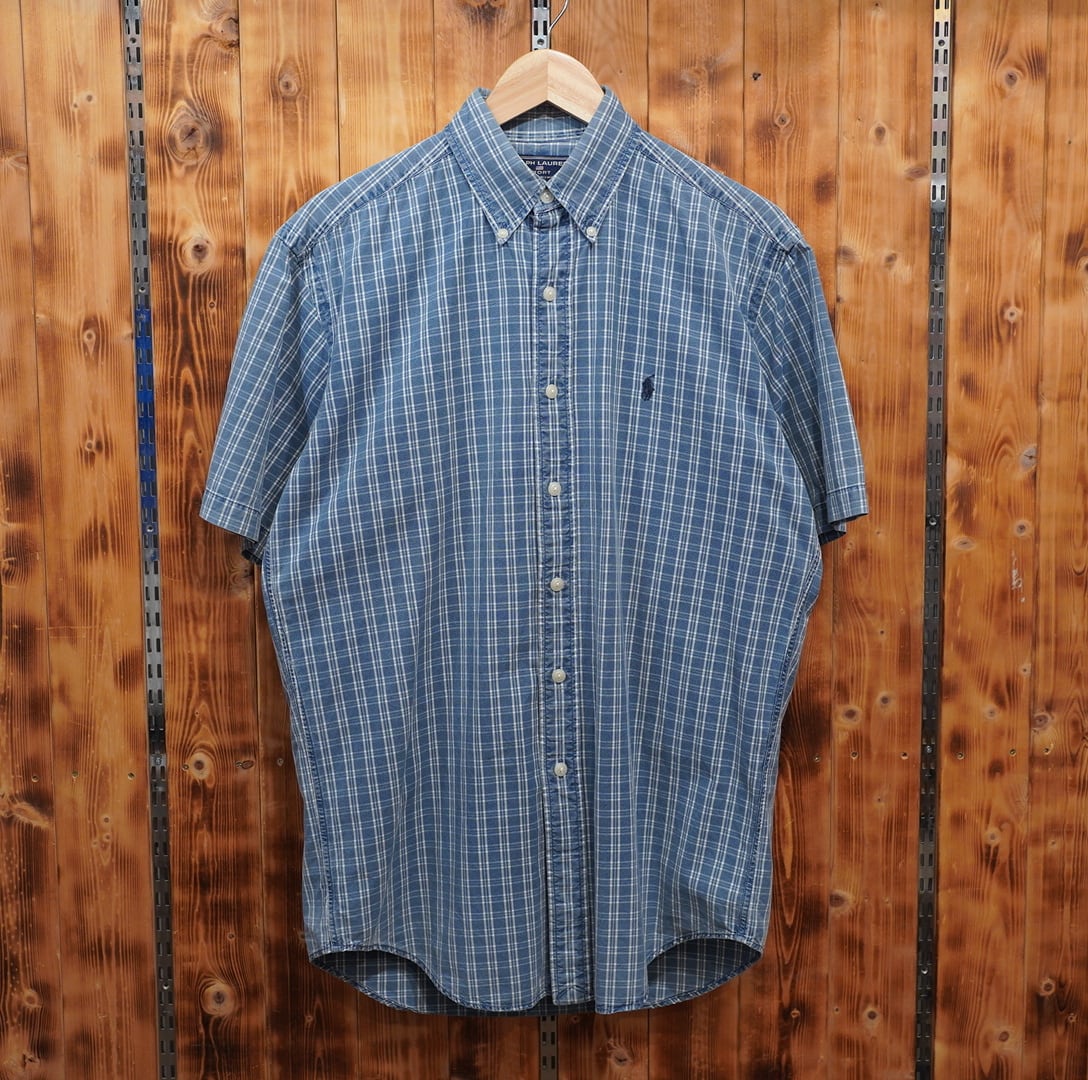 ralphlauren polo sport 半袖 シャツ M/ラルフローレン チェック