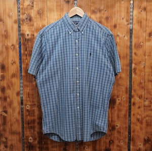 ralphlauren polo sport 半袖 シャツ M/ラルフローレン チェック