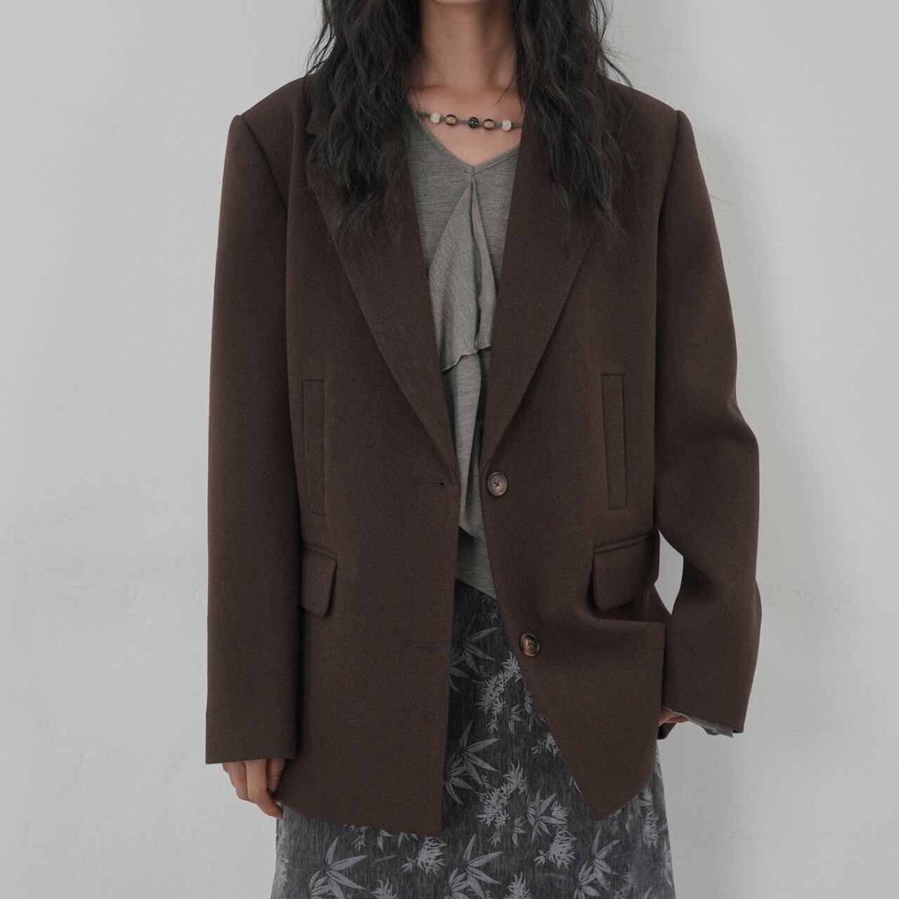 クラシックシングルブレストブレザージャケット JK3478