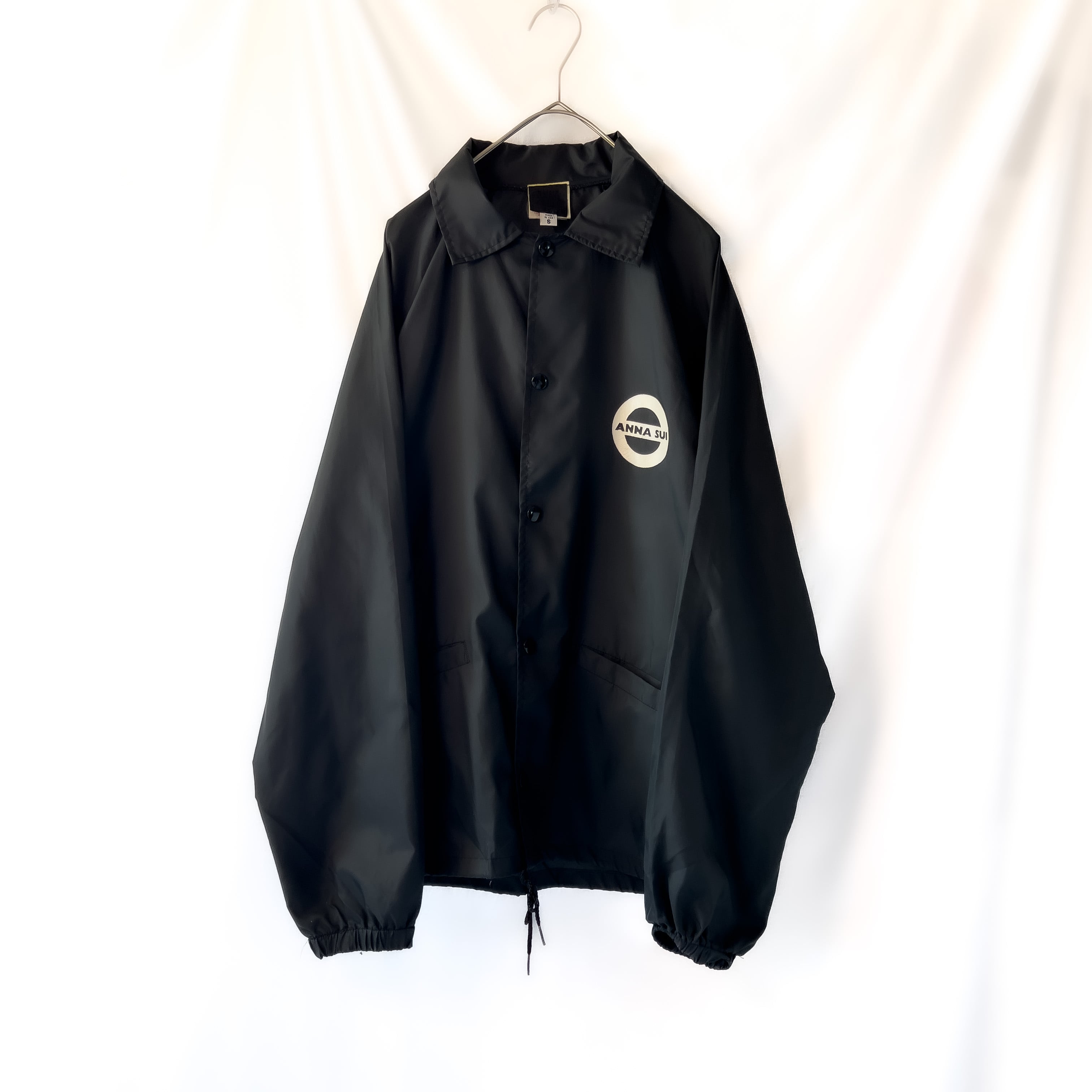90s “ANNA SUI” made in usa black coach jacket cordinal body 90年代 アナスイ  ブラックコーチジャケット バックプリント