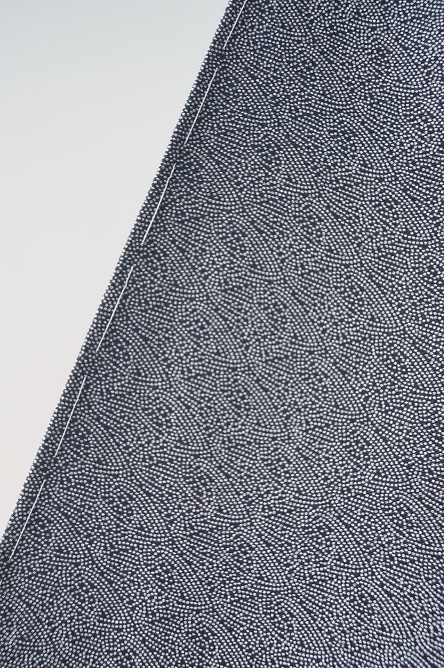 【胴抜き】黒色×白色　変わり江戸小紋