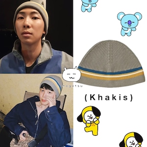 ★BTS ジミン & RM 着用!!【KHAKIS】Roam Knit Hat Sage