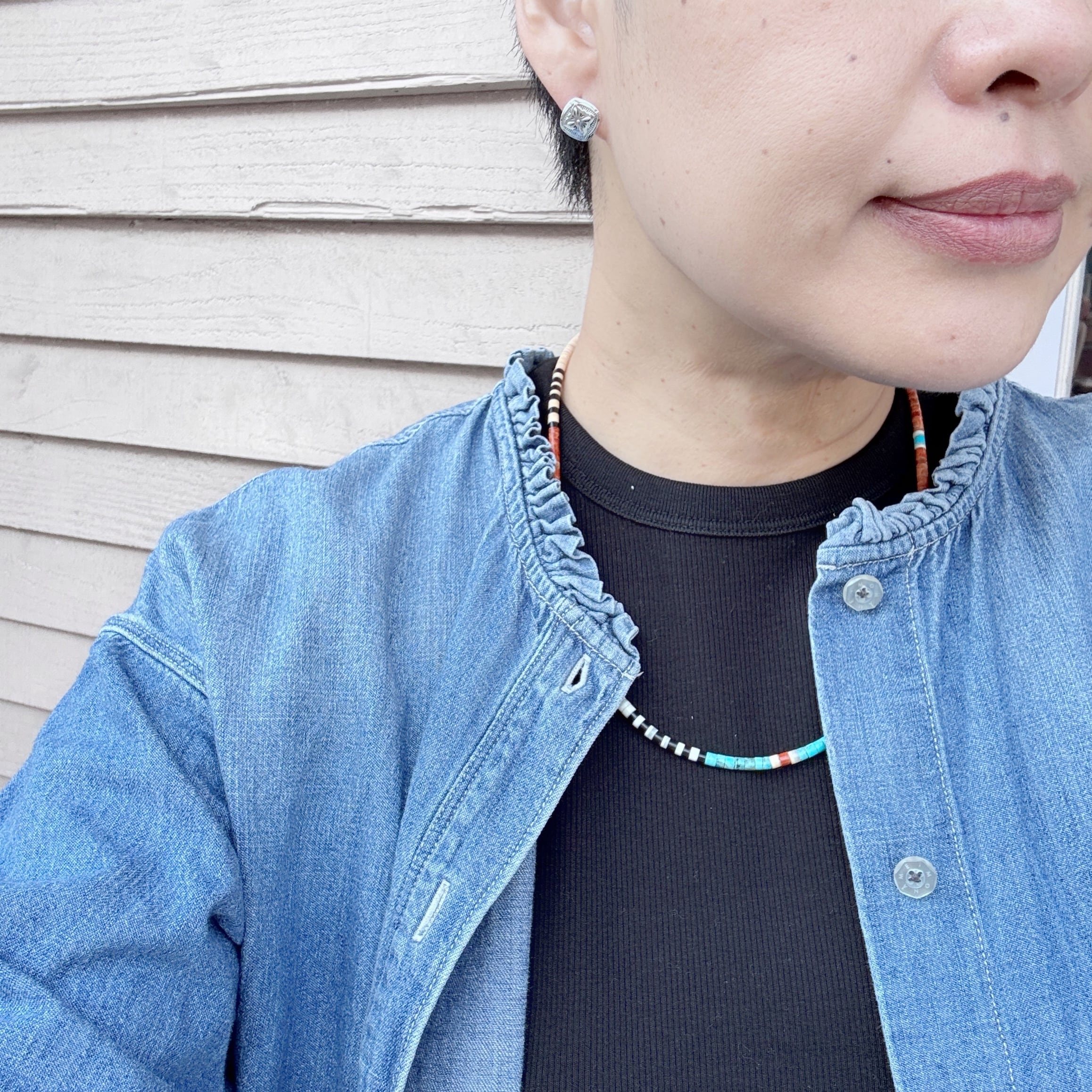 Lagoon Original ヒシガタ コンチョ スタッドピアス・ノンホールピアス