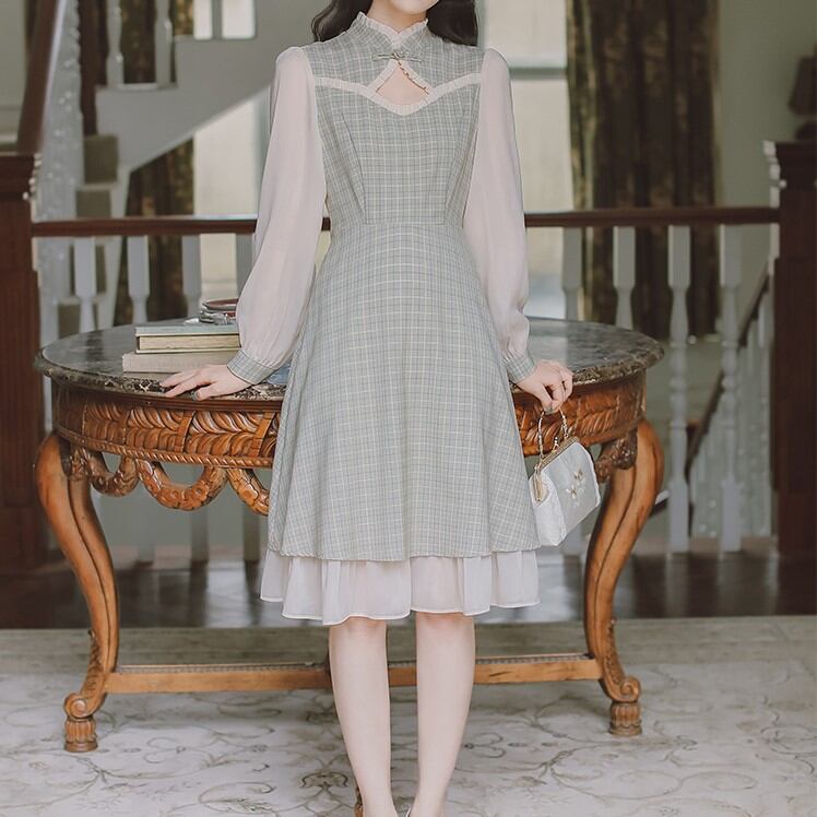 2色 フリルカットアウトチェックワンピ Sucrier シュクリエ お砂糖みたいに甘くてかわいい 量産型プチプラガーリー服 通販