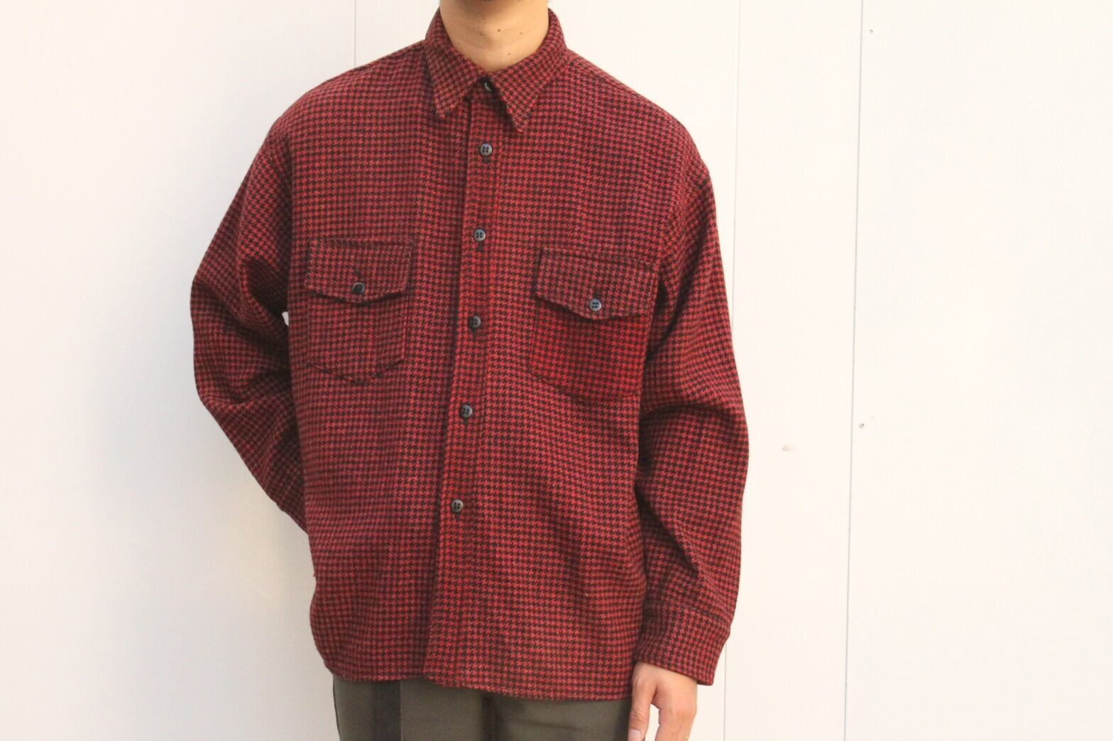 30s~40s J.O.BALLARD&CO Chin Strap Houndtooth Pattern