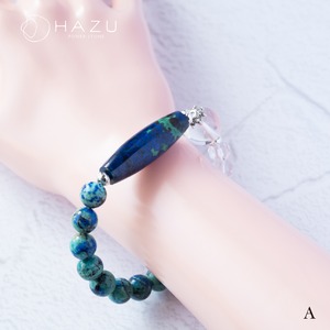 1点もの・アズライト満喫の大天珠［アズライト／アイリスクォーツ／水晶］