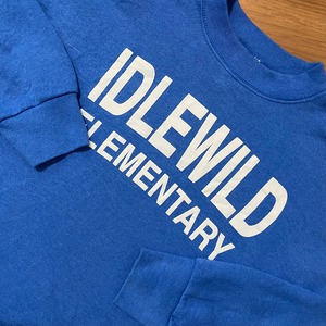 【FRUIT OF THE LOOM】90s USA製 プリントスウェット トレーナー Idlewild Elementary L ロゴ us古着