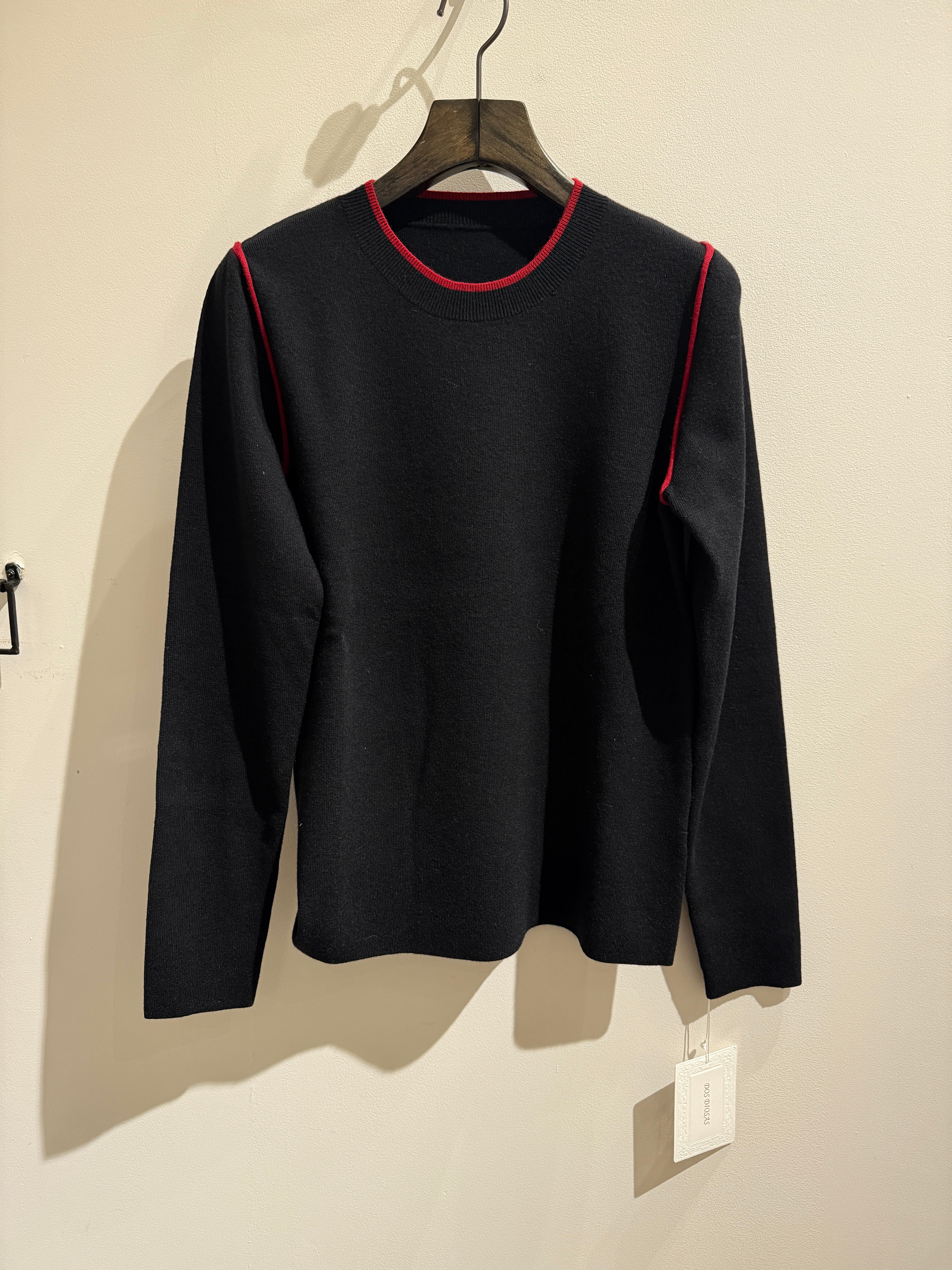 【BLACK FRIDAY SALE】配色トリミングニット D8616 ドスディオサス