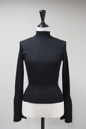 【CFCL】SOFT PORTRAIT LONG BELL SLEEVE TOP -BLACK-