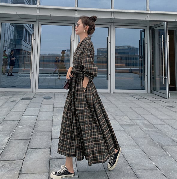 サイズは ハイストリート レトロ ヴィンテー レディース服 ワンピース ロング丈 みください Chicken Tj