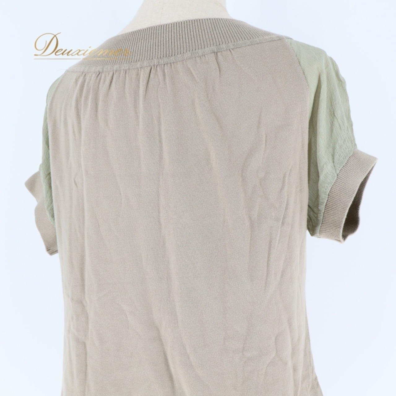 レディース トクコプルミエヴォル TOKUKO 1er VOL トップス ニット 半袖 花柄 カーキ系 ブラウン系 日本製 ニットトップス カジュアル レディースファッション おしゃれ 軽やか 柔らかい フラワープリント 花柄デザイン コットン 絹素材 シンプル 9号