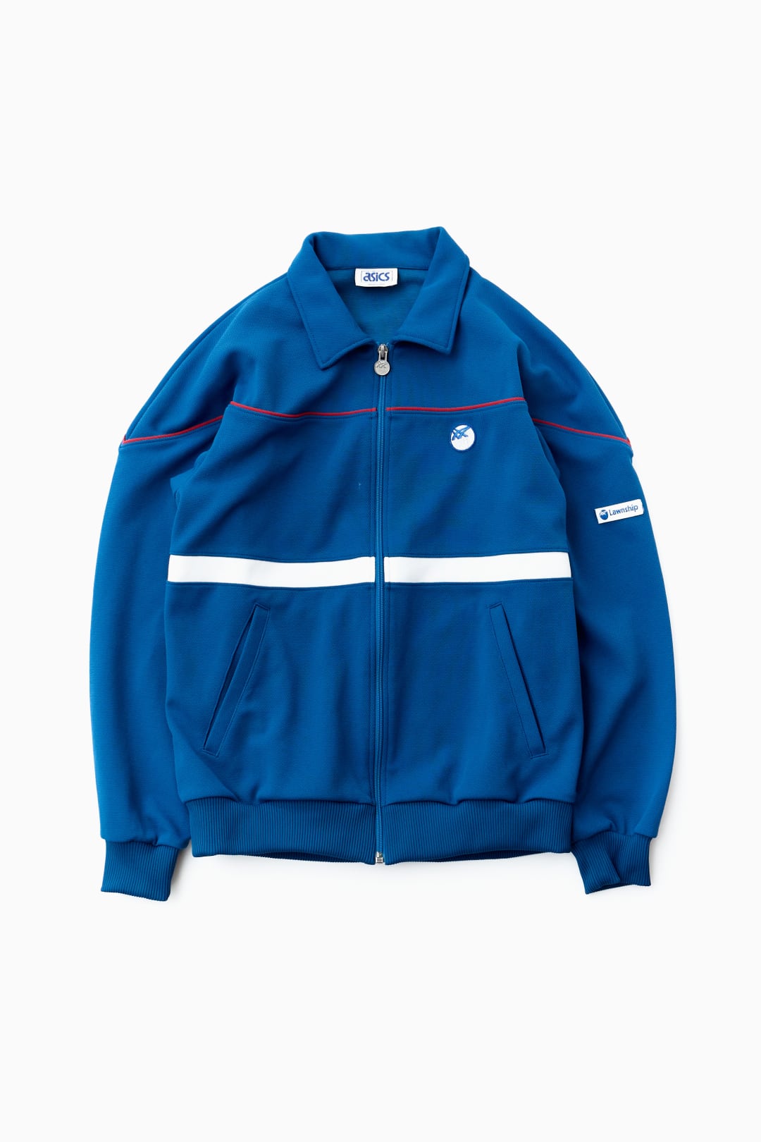 80's asics VINTAGE BLUE TRACK JACKET
