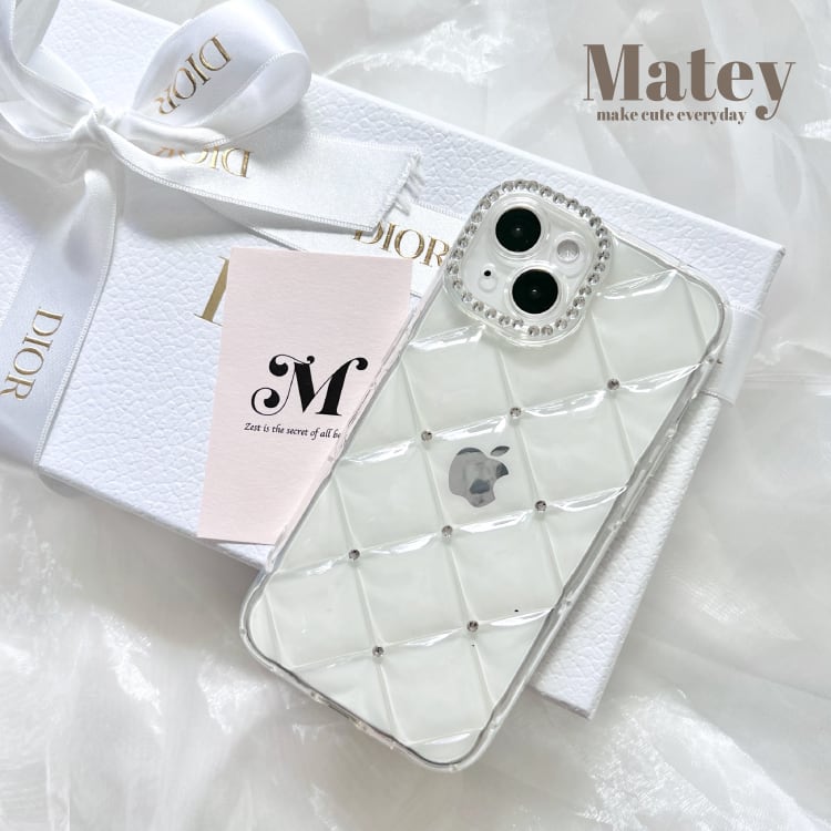 グリットダイヤクリアストーンiPhoneケース | Matey