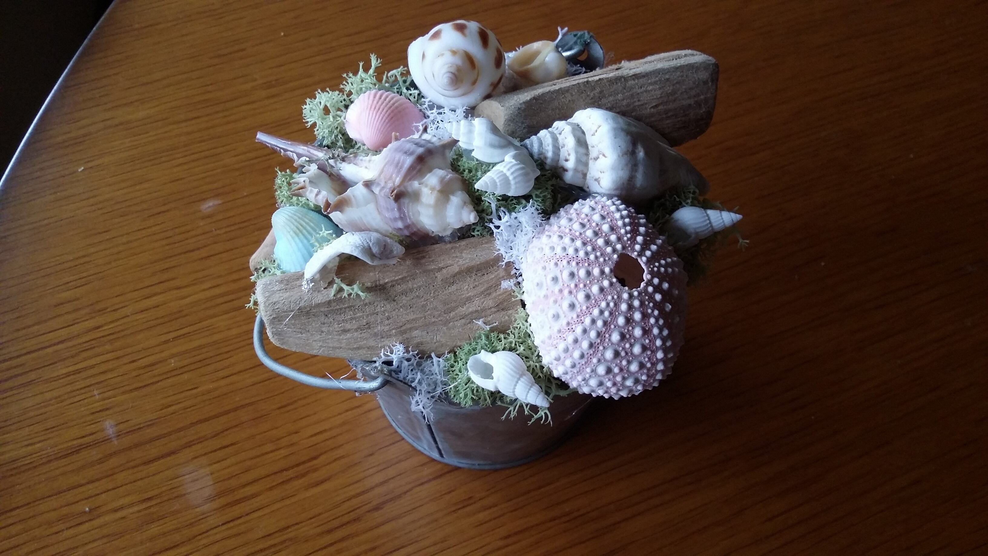 夏の思い出 貝殻アレンジ「ピンク」 | midoriyashop