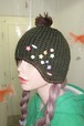 NETSU – beads green knit hat