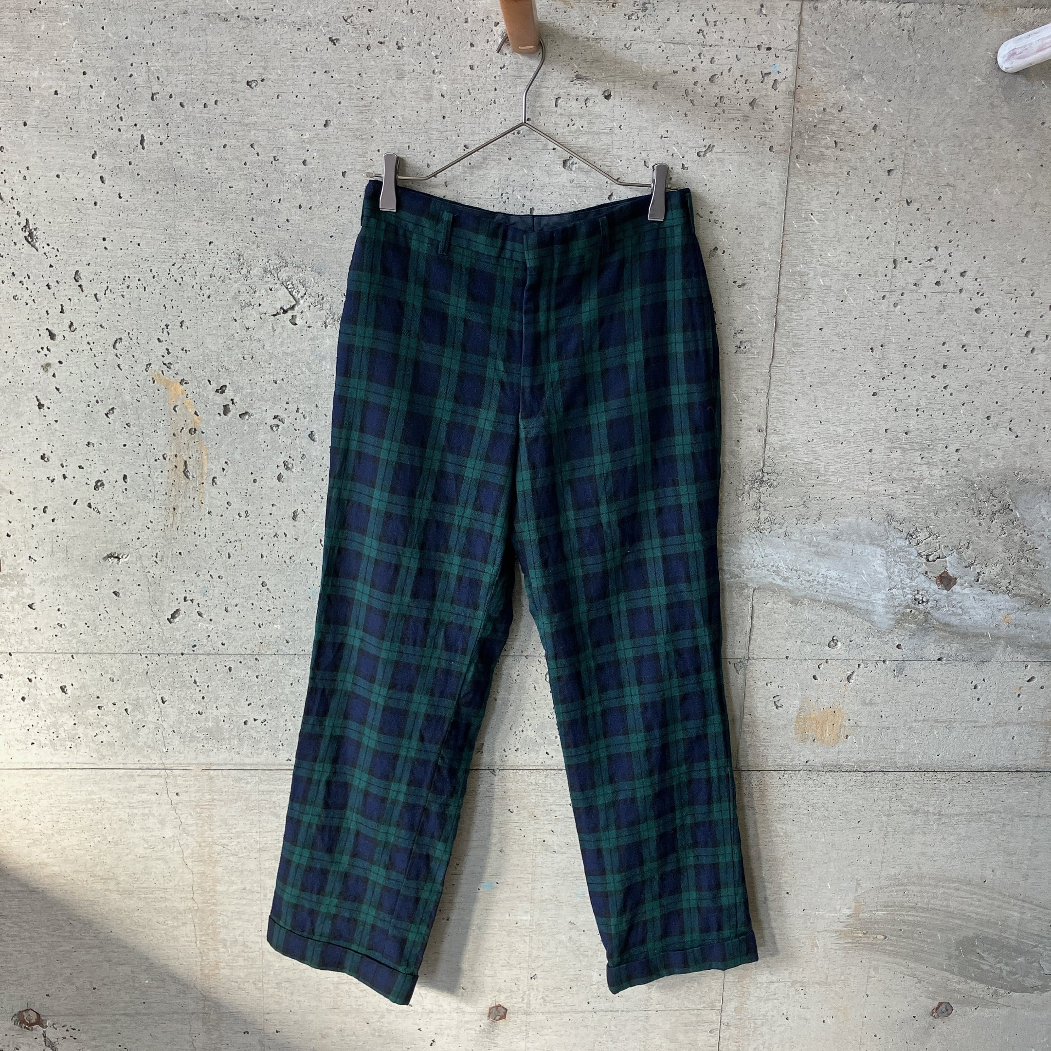 Japan vintage plaid wool pants