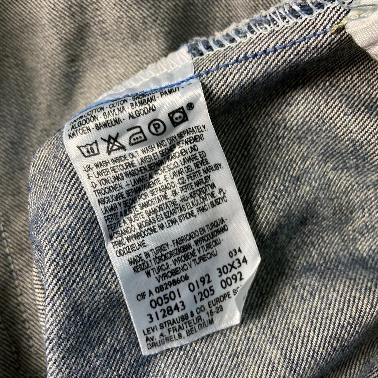 トルコ製 Levi's ユーロリーバイス 501 デニムパンツ エイジング加工