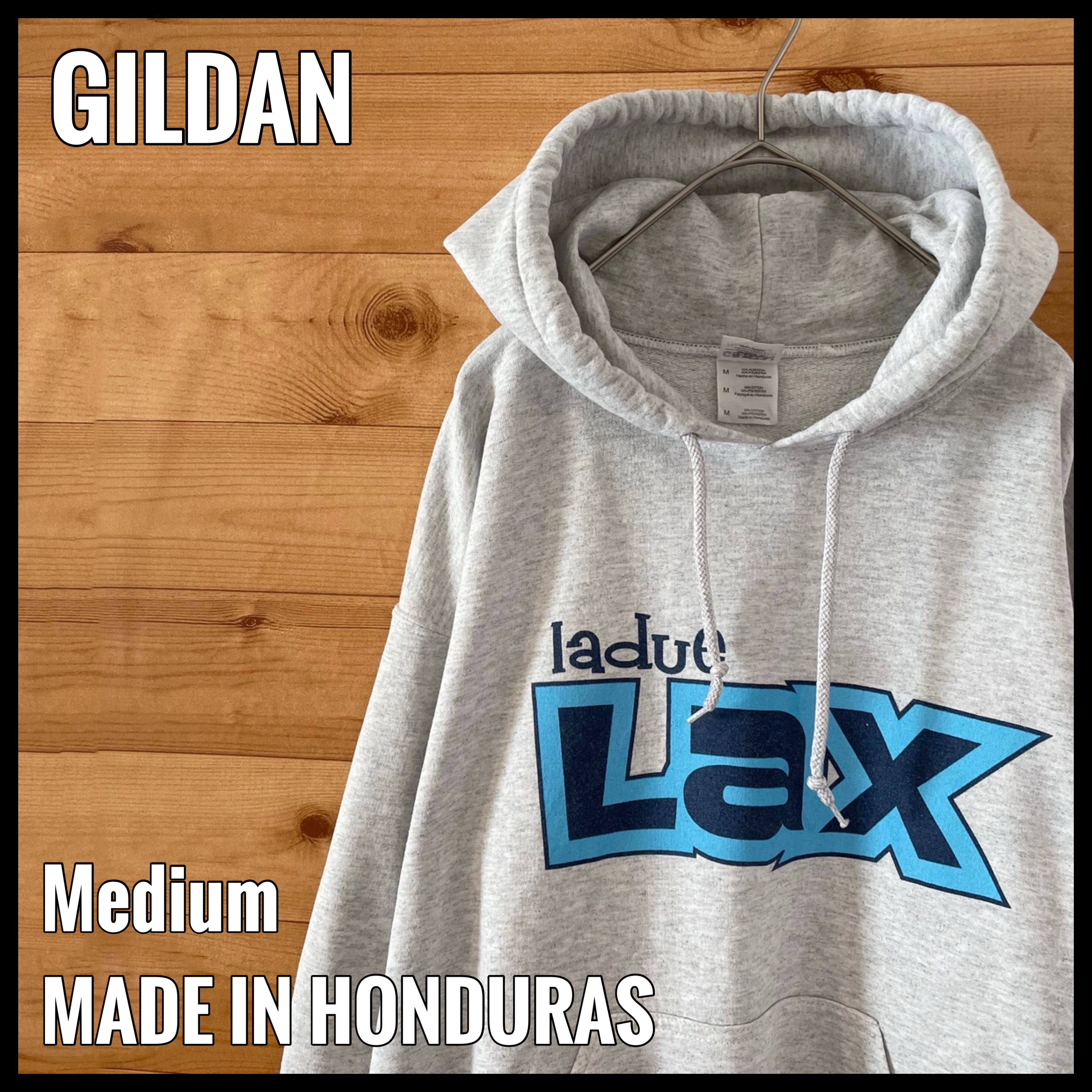 GILDAN】高校 ラクロス バックプリント パーカー ロゴ スウェット プル