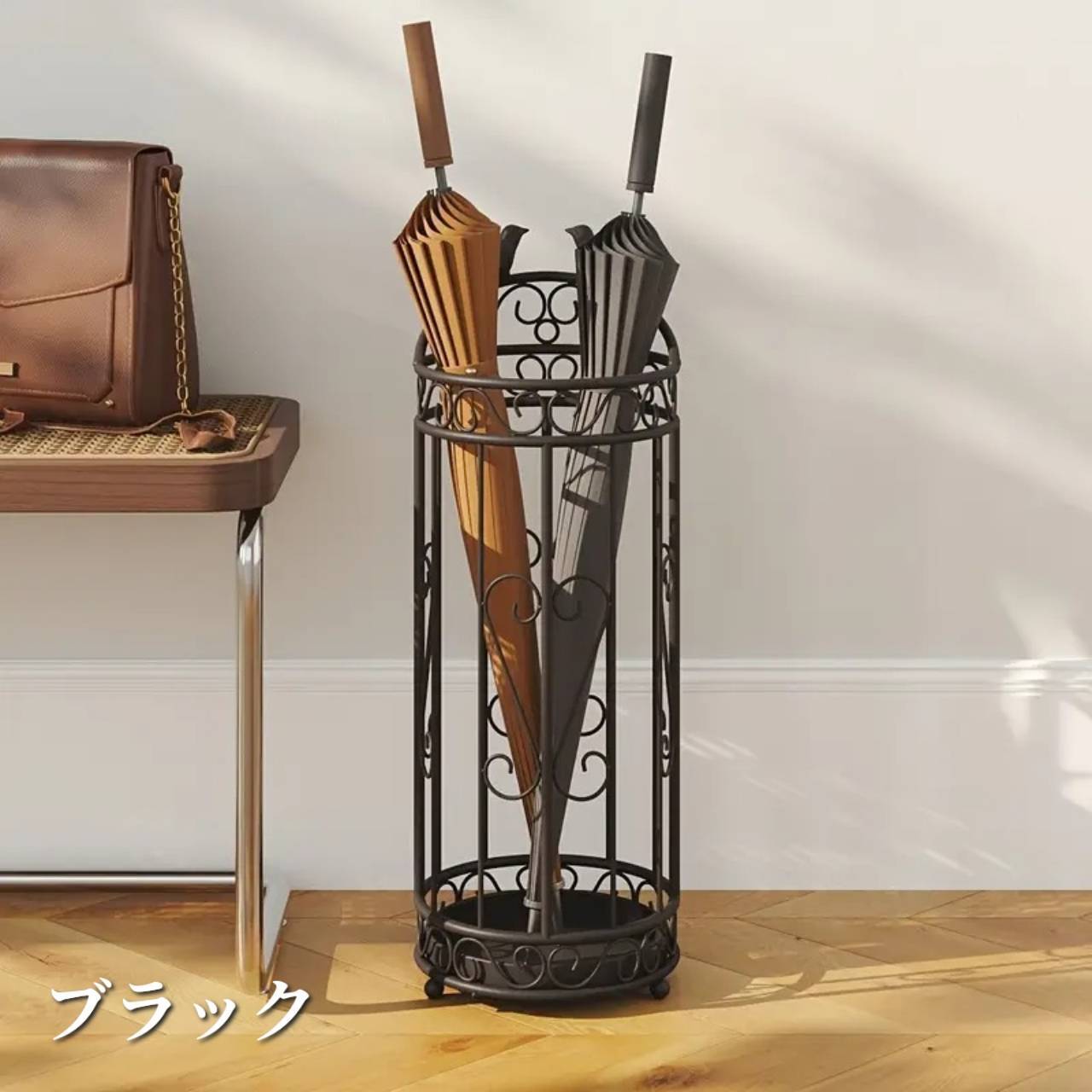 アンティーク傘立て オシャレ ゴールド ハート 小鳥モチーフ 傘立て エレガント おしゃれ 小鳥付き 玄関 頑丈 耐久性 アンティーク