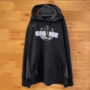 【NIKE】カスケード高校 野球部 CASCADE BASEBALL ポリエステル パーカー スウェット フーディー プルオーバー L  ナイキ US古着