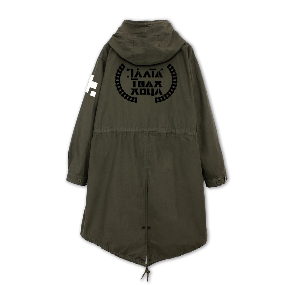 酒造狐正宗」総刺繍ナイロン防寒中綿コート 今昔 KJ-29089 和柄 和風