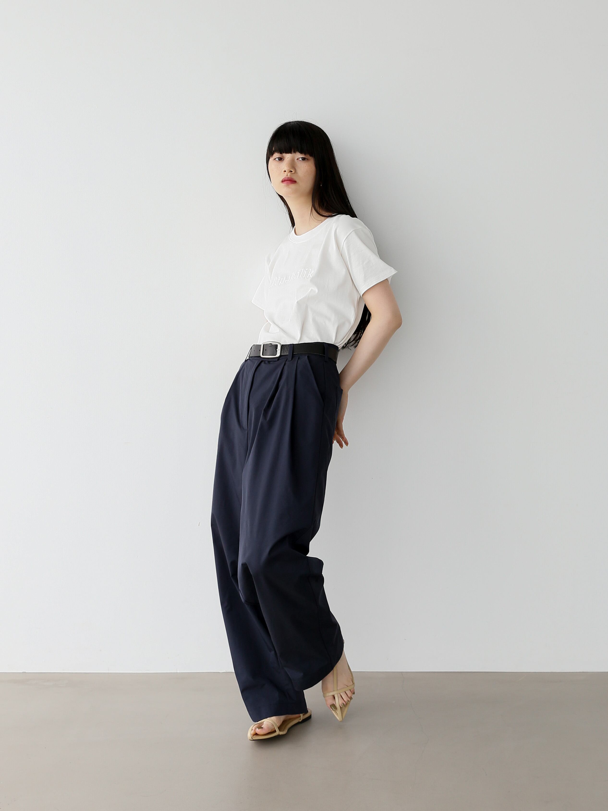 chambray tuck slacks（plum） | Katrin TOKYO