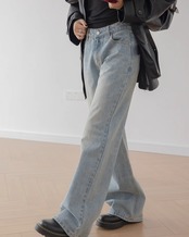 Washed straight Jeans T20280
