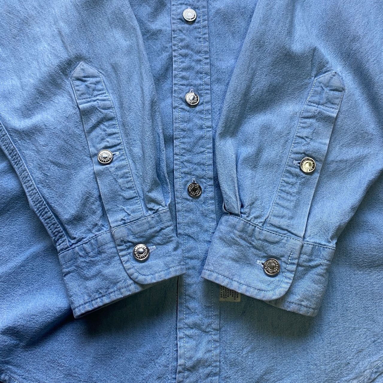 80年代 Polo RALPH LAUREN 白タグ シャンブレー 長袖シャツ メンズ L 