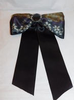 桜黒リボン髪留め black ribbon comb