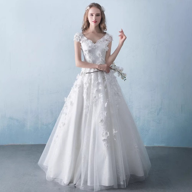 【ウェディングドレス】 大きいサイズ 小さいサイズ ウェディングドレス aライン シンプル 袖あり おしゃれ 結婚式 挙式 ドレス ホワイト 白 20代 30代 40代 カジュアルウェディング フォトウェディング ドレス 前撮り 後撮り 結婚式写真 ナチュラル ウェディング ガーデンウェディング 少人数ウェディング ホワイト ロング  レストランウェディング リゾートウェディング カジュアルウェディング